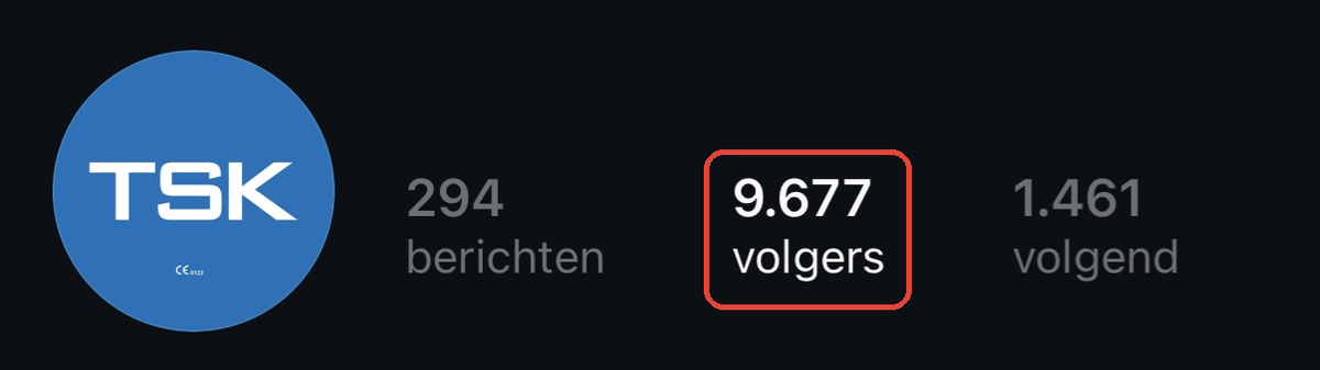 Instagram-profiel na 1 maand: 9.677 volgers