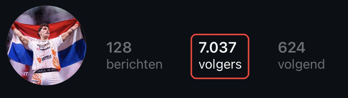 Instagram-profiel na 5 maanden: 7.037 volgers
